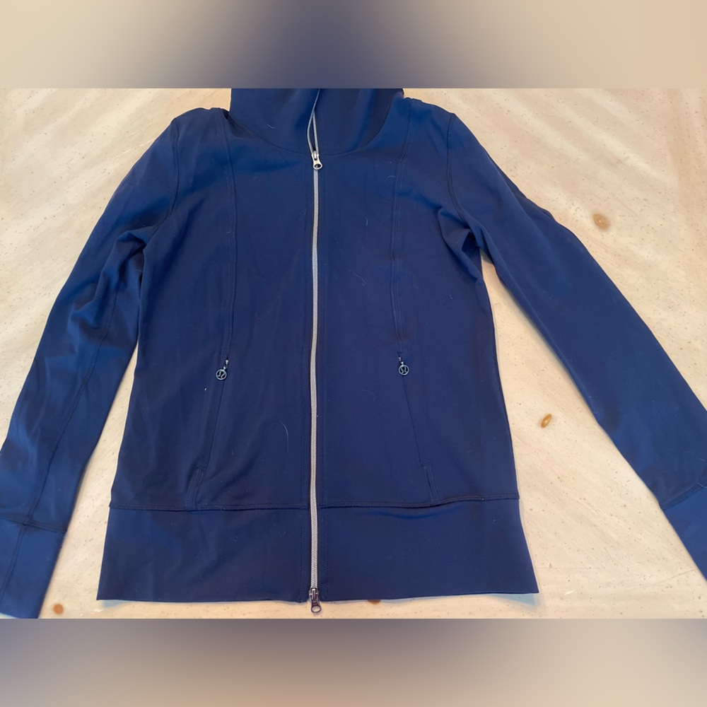 Lululemon Athletica Navy and Gold Zip Up